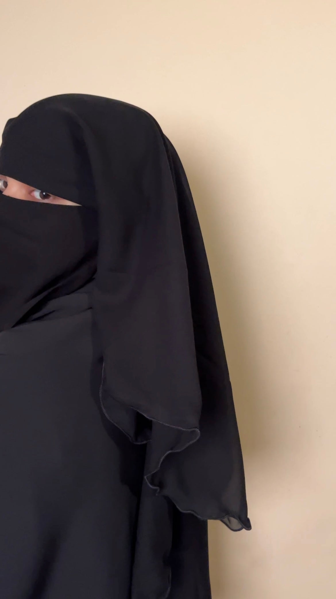 3 Layer Niqab | Black - MAYSHA