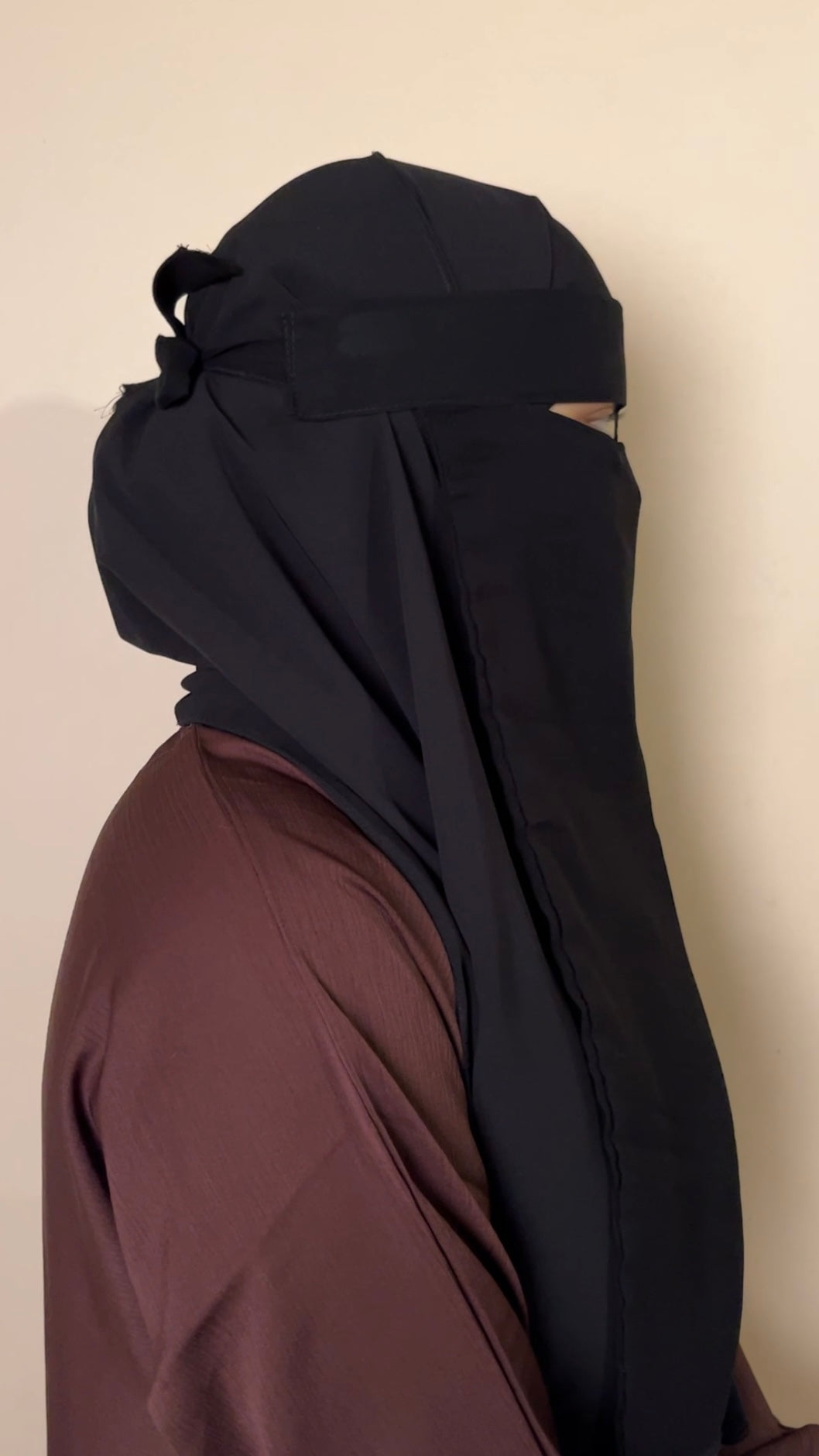 Niqab with Nosestring 17.5" | Black - MAYSHA