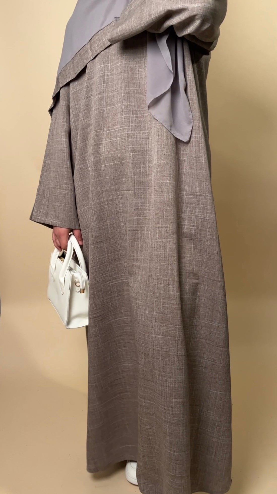 Linen closed abaya with Pocket - MAYSHA Abaya