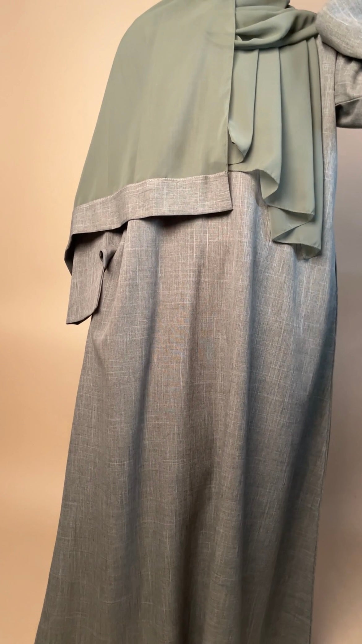 Linen closed abaya with Pocket - MAYSHA Abaya