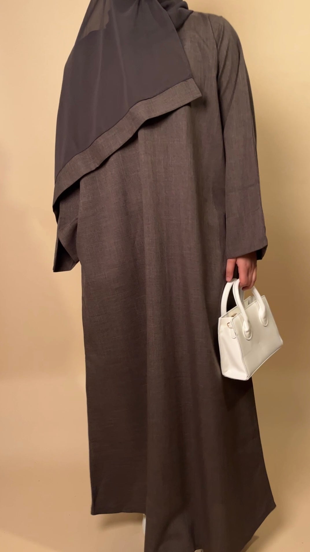 Linen closed abaya with Pocket - MAYSHA Abaya