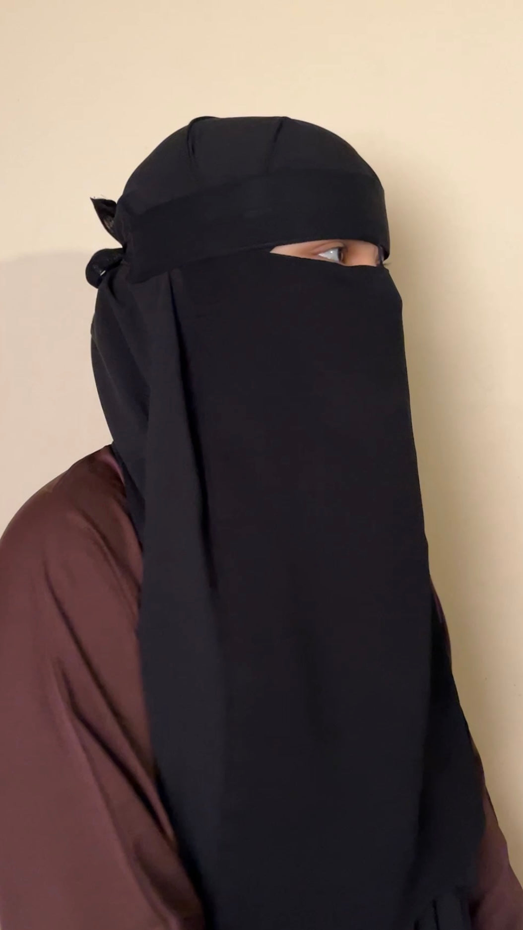 Niqab with Nosestring 17.5" | Black - MAYSHA