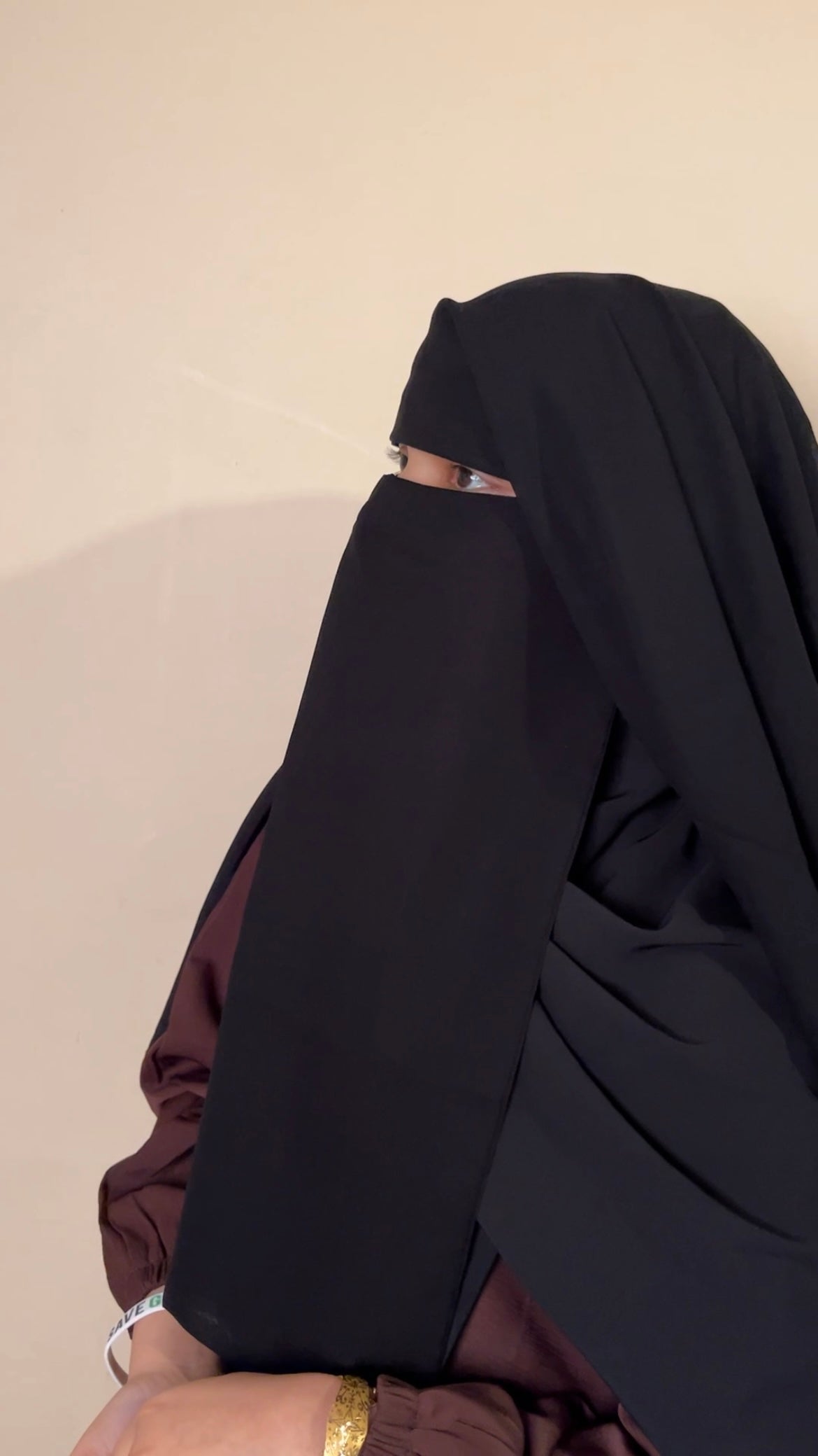 3 Layer Niqab | Black - MAYSHA