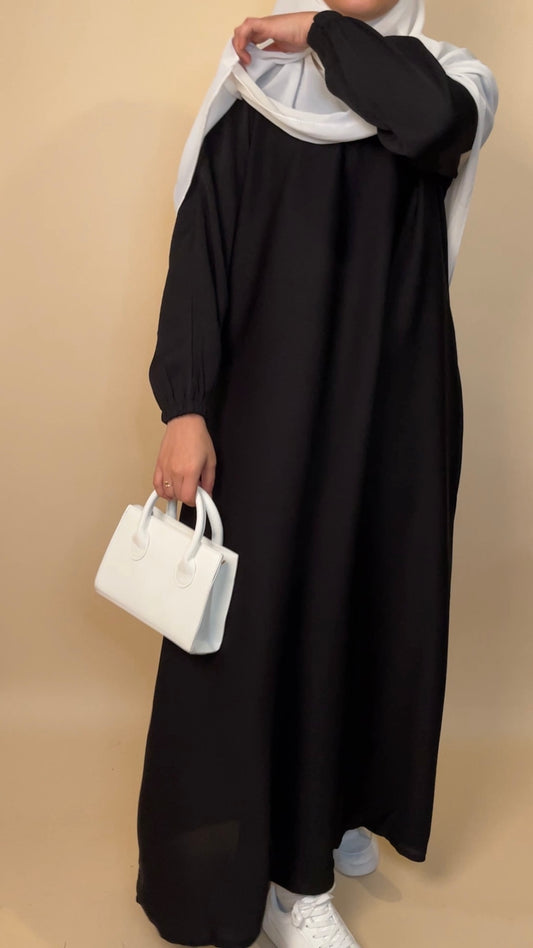 Zoom closed abaya | Neutrals - MAYSHA Abaya