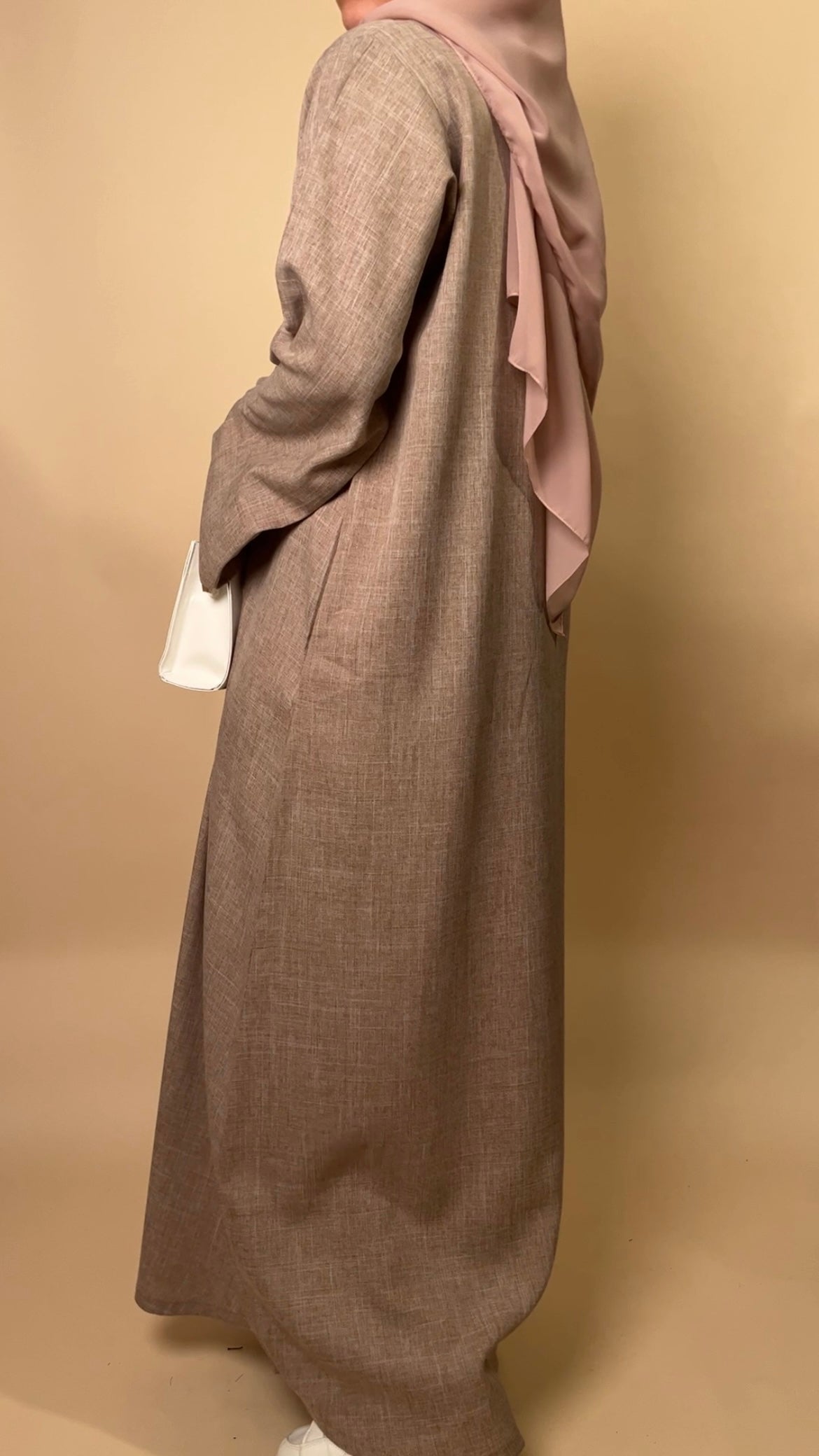 Linen closed abaya with Pocket - MAYSHA Abaya